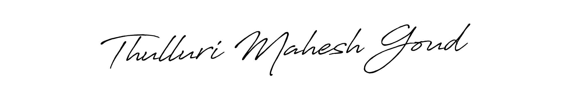 How to make Thulluri Mahesh Goud name signature. Use Antro_Vectra_Bolder style for creating short signs online. This is the latest handwritten sign. Thulluri Mahesh Goud signature style 7 images and pictures png