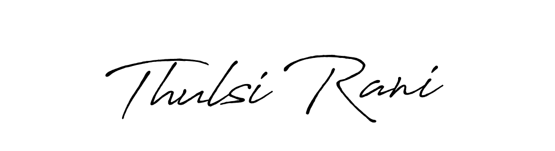 How to make Thulsi Rani signature? Antro_Vectra_Bolder is a professional autograph style. Create handwritten signature for Thulsi Rani name. Thulsi Rani signature style 7 images and pictures png