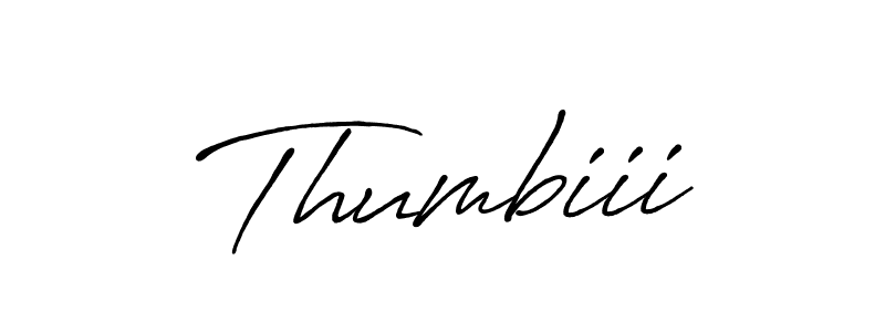 Make a beautiful signature design for name Thumbiii. With this signature (Antro_Vectra_Bolder) style, you can create a handwritten signature for free. Thumbiii signature style 7 images and pictures png