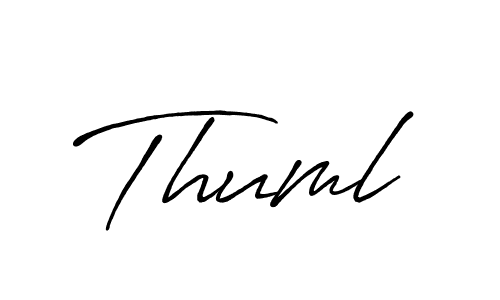 You should practise on your own different ways (Antro_Vectra_Bolder) to write your name (Thuml) in signature. don't let someone else do it for you. Thuml signature style 7 images and pictures png