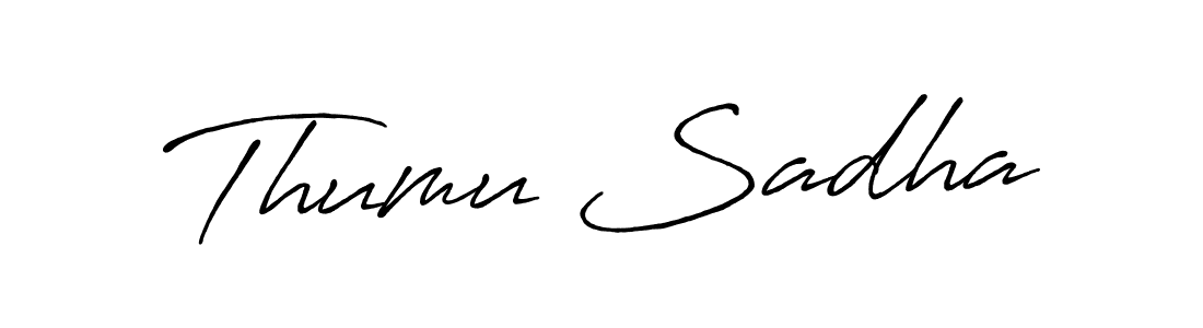 Also we have Thumu Sadha name is the best signature style. Create professional handwritten signature collection using Antro_Vectra_Bolder autograph style. Thumu Sadha signature style 7 images and pictures png