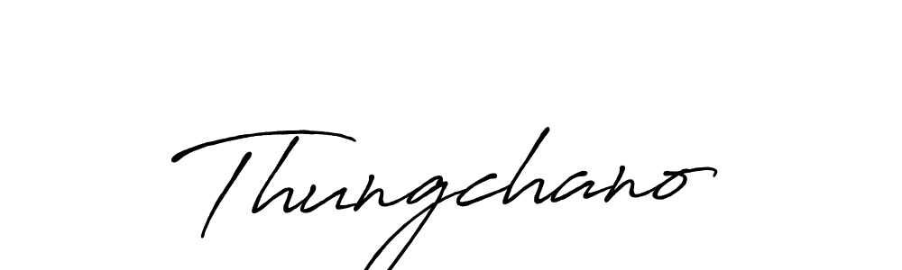 You should practise on your own different ways (Antro_Vectra_Bolder) to write your name (Thungchano) in signature. don't let someone else do it for you. Thungchano signature style 7 images and pictures png