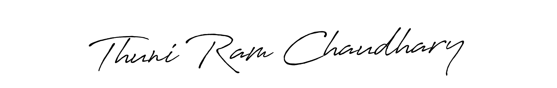 Make a beautiful signature design for name Thuni Ram Chaudhary. With this signature (Antro_Vectra_Bolder) style, you can create a handwritten signature for free. Thuni Ram Chaudhary signature style 7 images and pictures png