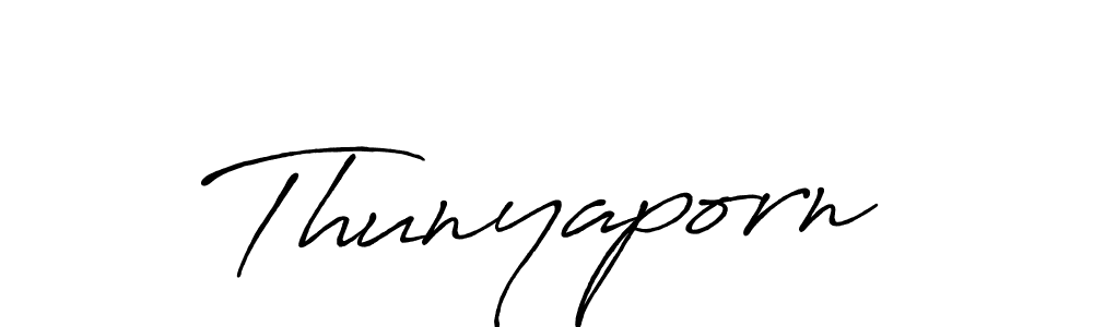 How to make Thunyaporn signature? Antro_Vectra_Bolder is a professional autograph style. Create handwritten signature for Thunyaporn name. Thunyaporn signature style 7 images and pictures png