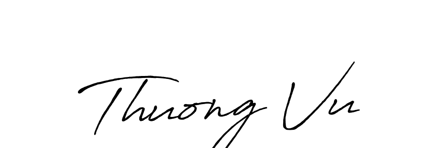 Use a signature maker to create a handwritten signature online. With this signature software, you can design (Antro_Vectra_Bolder) your own signature for name Thuong Vu. Thuong Vu signature style 7 images and pictures png
