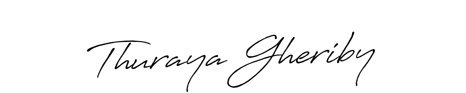 How to make Thuraya Gheriby signature? Antro_Vectra_Bolder is a professional autograph style. Create handwritten signature for Thuraya Gheriby name. Thuraya Gheriby signature style 7 images and pictures png