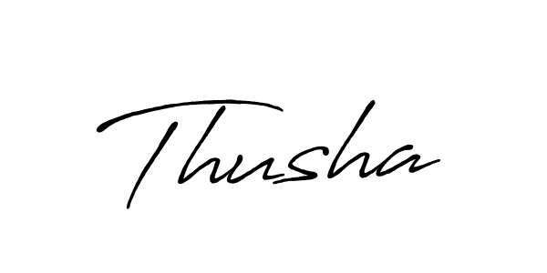 Create a beautiful signature design for name Thusha. With this signature (Antro_Vectra_Bolder) fonts, you can make a handwritten signature for free. Thusha signature style 7 images and pictures png