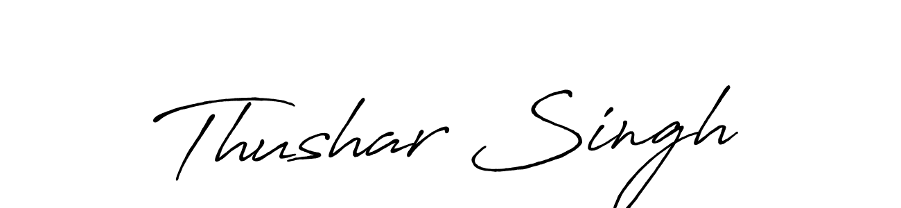 Make a beautiful signature design for name Thushar Singh. With this signature (Antro_Vectra_Bolder) style, you can create a handwritten signature for free. Thushar Singh signature style 7 images and pictures png