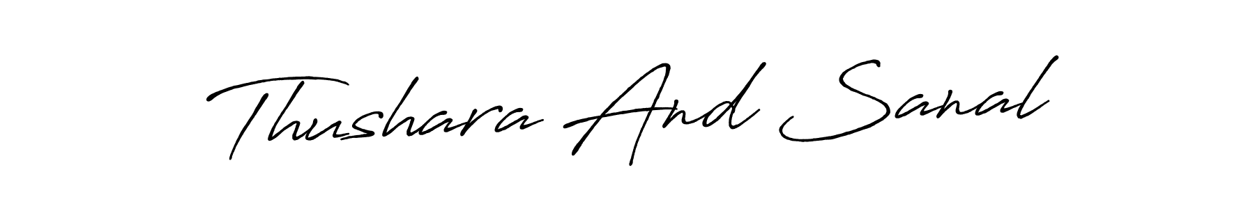 How to Draw Thushara And Sanal signature style? Antro_Vectra_Bolder is a latest design signature styles for name Thushara And Sanal. Thushara And Sanal signature style 7 images and pictures png