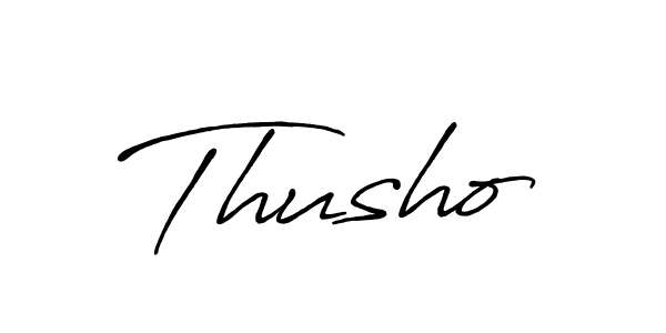 Use a signature maker to create a handwritten signature online. With this signature software, you can design (Antro_Vectra_Bolder) your own signature for name Thusho. Thusho signature style 7 images and pictures png