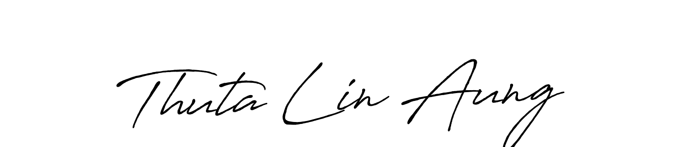 How to make Thuta Lin Aung signature? Antro_Vectra_Bolder is a professional autograph style. Create handwritten signature for Thuta Lin Aung name. Thuta Lin Aung signature style 7 images and pictures png