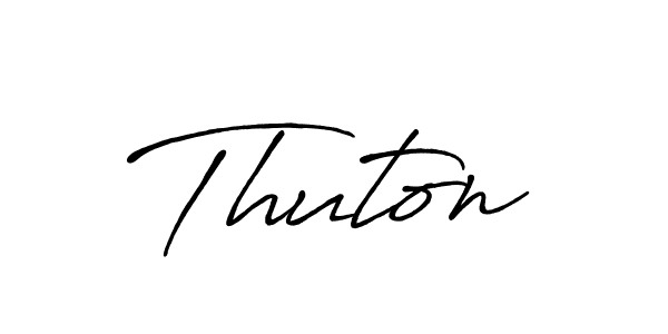 Use a signature maker to create a handwritten signature online. With this signature software, you can design (Antro_Vectra_Bolder) your own signature for name Thuton. Thuton signature style 7 images and pictures png