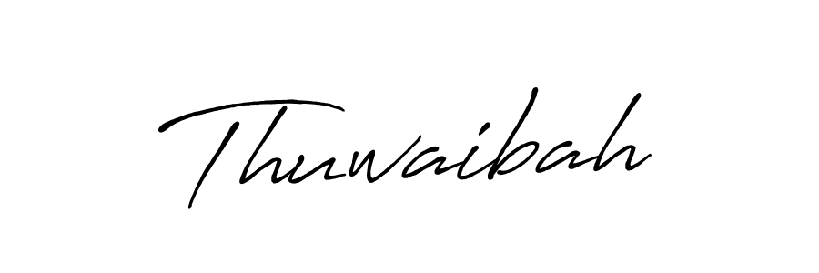 How to make Thuwaibah signature? Antro_Vectra_Bolder is a professional autograph style. Create handwritten signature for Thuwaibah name. Thuwaibah signature style 7 images and pictures png