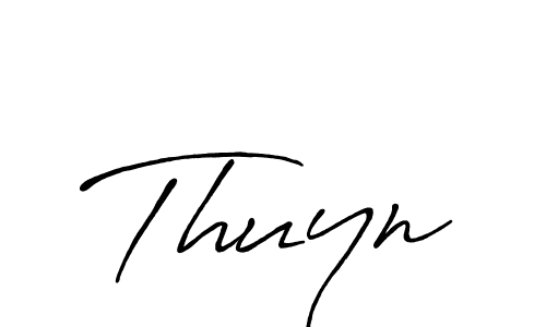 How to make Thuyn signature? Antro_Vectra_Bolder is a professional autograph style. Create handwritten signature for Thuyn name. Thuyn signature style 7 images and pictures png