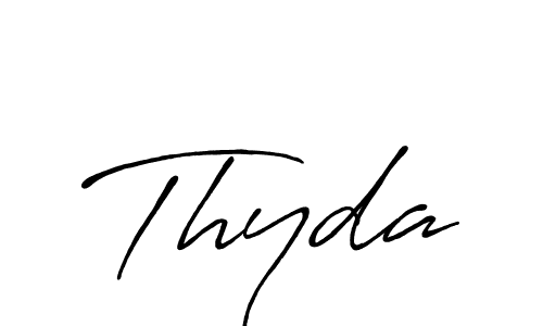 Make a beautiful signature design for name Thyda. With this signature (Antro_Vectra_Bolder) style, you can create a handwritten signature for free. Thyda signature style 7 images and pictures png