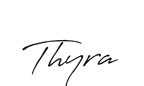Create a beautiful signature design for name Thyra. With this signature (Antro_Vectra_Bolder) fonts, you can make a handwritten signature for free. Thyra signature style 7 images and pictures png