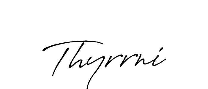 Use a signature maker to create a handwritten signature online. With this signature software, you can design (Antro_Vectra_Bolder) your own signature for name Thyrrni. Thyrrni signature style 7 images and pictures png