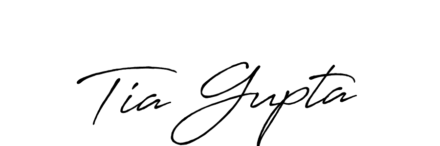 Make a beautiful signature design for name Tia Gupta. With this signature (Antro_Vectra_Bolder) style, you can create a handwritten signature for free. Tia Gupta signature style 7 images and pictures png