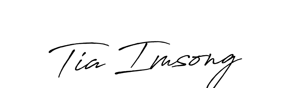 How to make Tia Imsong signature? Antro_Vectra_Bolder is a professional autograph style. Create handwritten signature for Tia Imsong name. Tia Imsong signature style 7 images and pictures png