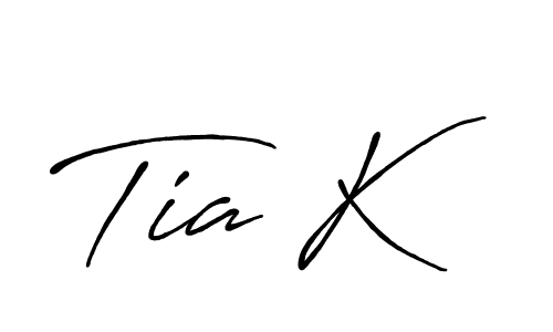 How to make Tia K signature? Antro_Vectra_Bolder is a professional autograph style. Create handwritten signature for Tia K name. Tia K signature style 7 images and pictures png