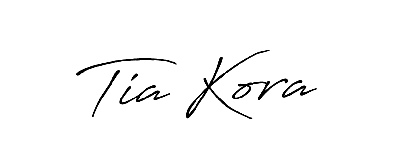 How to make Tia Kora name signature. Use Antro_Vectra_Bolder style for creating short signs online. This is the latest handwritten sign. Tia Kora signature style 7 images and pictures png