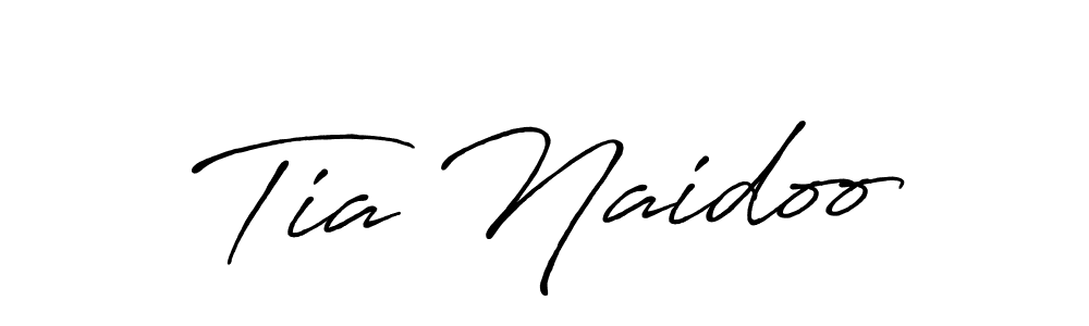 How to make Tia Naidoo name signature. Use Antro_Vectra_Bolder style for creating short signs online. This is the latest handwritten sign. Tia Naidoo signature style 7 images and pictures png