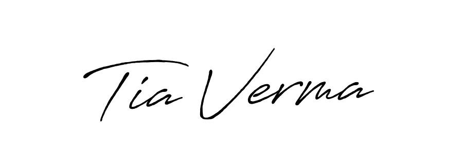 You should practise on your own different ways (Antro_Vectra_Bolder) to write your name (Tia Verma) in signature. don't let someone else do it for you. Tia Verma signature style 7 images and pictures png