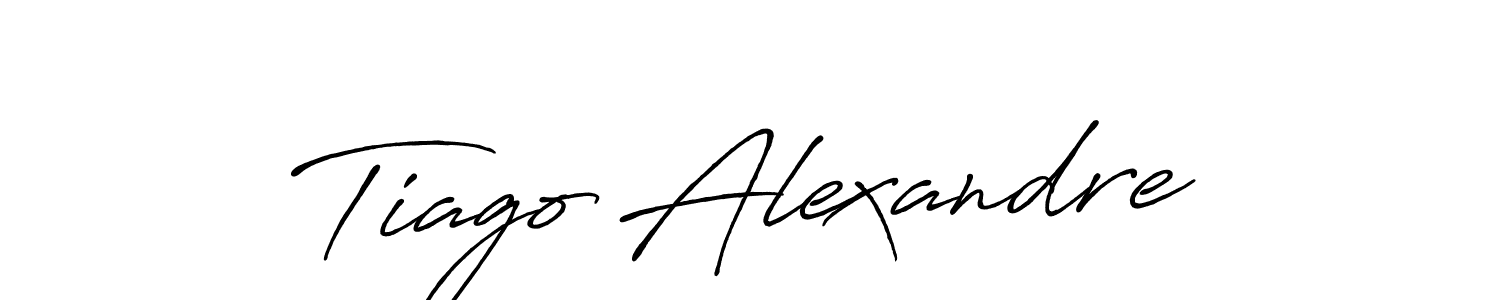 Design your own signature with our free online signature maker. With this signature software, you can create a handwritten (Antro_Vectra_Bolder) signature for name Tiago Alexandre. Tiago Alexandre signature style 7 images and pictures png