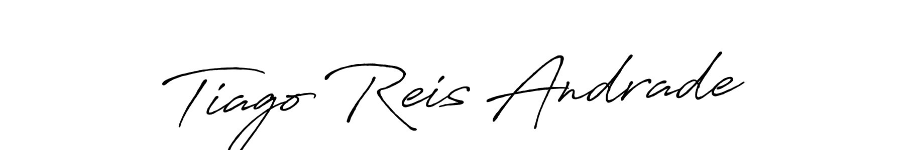 Create a beautiful signature design for name Tiago Reis Andrade. With this signature (Antro_Vectra_Bolder) fonts, you can make a handwritten signature for free. Tiago Reis Andrade signature style 7 images and pictures png