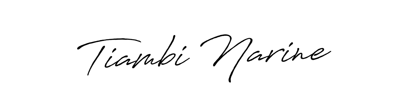 How to make Tiambi Narine signature? Antro_Vectra_Bolder is a professional autograph style. Create handwritten signature for Tiambi Narine name. Tiambi Narine signature style 7 images and pictures png
