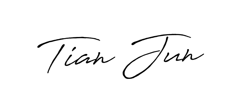 Design your own signature with our free online signature maker. With this signature software, you can create a handwritten (Antro_Vectra_Bolder) signature for name Tian Jun. Tian Jun signature style 7 images and pictures png