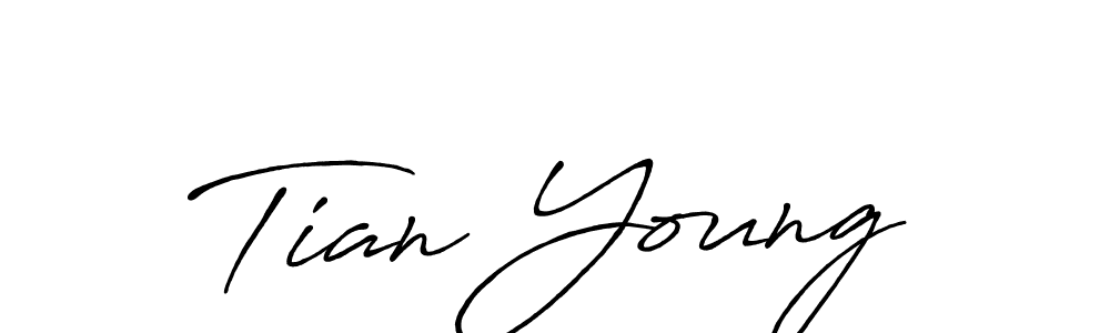 Design your own signature with our free online signature maker. With this signature software, you can create a handwritten (Antro_Vectra_Bolder) signature for name Tian Young. Tian Young signature style 7 images and pictures png