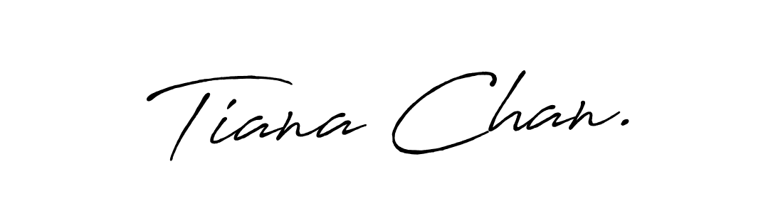 How to make Tiana Chan. name signature. Use Antro_Vectra_Bolder style for creating short signs online. This is the latest handwritten sign. Tiana Chan. signature style 7 images and pictures png