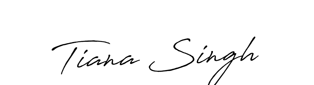 Use a signature maker to create a handwritten signature online. With this signature software, you can design (Antro_Vectra_Bolder) your own signature for name Tiana Singh. Tiana Singh signature style 7 images and pictures png