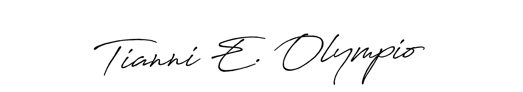 You should practise on your own different ways (Antro_Vectra_Bolder) to write your name (Tianni E. Olympio) in signature. don't let someone else do it for you. Tianni E. Olympio signature style 7 images and pictures png