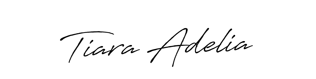 Create a beautiful signature design for name Tiara Adelia. With this signature (Antro_Vectra_Bolder) fonts, you can make a handwritten signature for free. Tiara Adelia signature style 7 images and pictures png