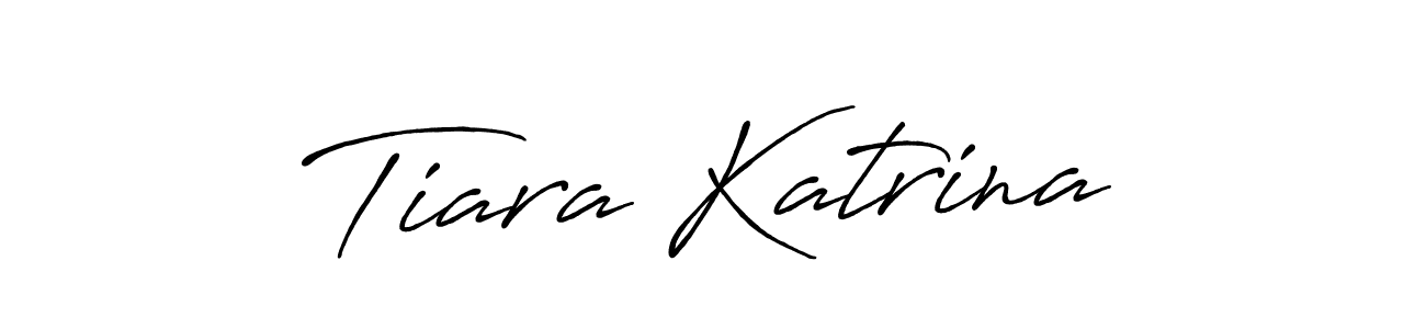 Make a beautiful signature design for name Tiara Katrina. With this signature (Antro_Vectra_Bolder) style, you can create a handwritten signature for free. Tiara Katrina signature style 7 images and pictures png