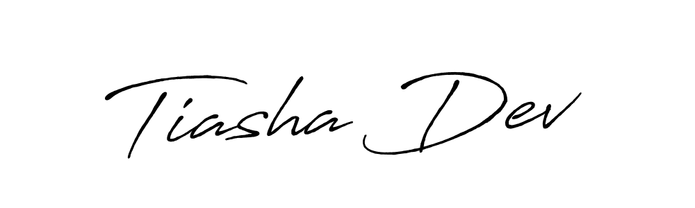 The best way (Antro_Vectra_Bolder) to make a short signature is to pick only two or three words in your name. The name Tiasha Dev include a total of six letters. For converting this name. Tiasha Dev signature style 7 images and pictures png