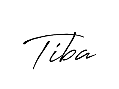 How to make Tiba name signature. Use Antro_Vectra_Bolder style for creating short signs online. This is the latest handwritten sign. Tiba signature style 7 images and pictures png