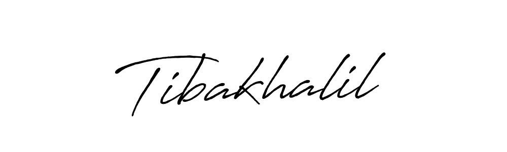 How to make Tibakhalil signature? Antro_Vectra_Bolder is a professional autograph style. Create handwritten signature for Tibakhalil name. Tibakhalil signature style 7 images and pictures png