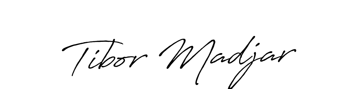 Create a beautiful signature design for name Tibor Madjar. With this signature (Antro_Vectra_Bolder) fonts, you can make a handwritten signature for free. Tibor Madjar signature style 7 images and pictures png