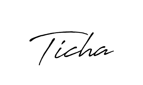 Design your own signature with our free online signature maker. With this signature software, you can create a handwritten (Antro_Vectra_Bolder) signature for name Ticha. Ticha signature style 7 images and pictures png