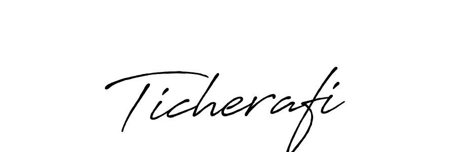 Use a signature maker to create a handwritten signature online. With this signature software, you can design (Antro_Vectra_Bolder) your own signature for name Ticherafi. Ticherafi signature style 7 images and pictures png