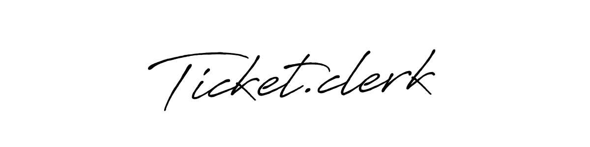 How to make Ticket.clerk signature? Antro_Vectra_Bolder is a professional autograph style. Create handwritten signature for Ticket.clerk name. Ticket.clerk signature style 7 images and pictures png