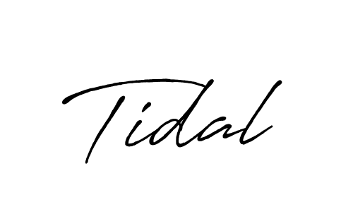 How to make Tidal signature? Antro_Vectra_Bolder is a professional autograph style. Create handwritten signature for Tidal name. Tidal signature style 7 images and pictures png