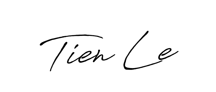 The best way (Antro_Vectra_Bolder) to make a short signature is to pick only two or three words in your name. The name Tien Le include a total of six letters. For converting this name. Tien Le signature style 7 images and pictures png