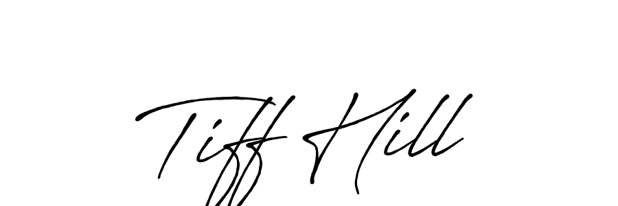 Tiff Hill stylish signature style. Best Handwritten Sign (Antro_Vectra_Bolder) for my name. Handwritten Signature Collection Ideas for my name Tiff Hill. Tiff Hill signature style 7 images and pictures png