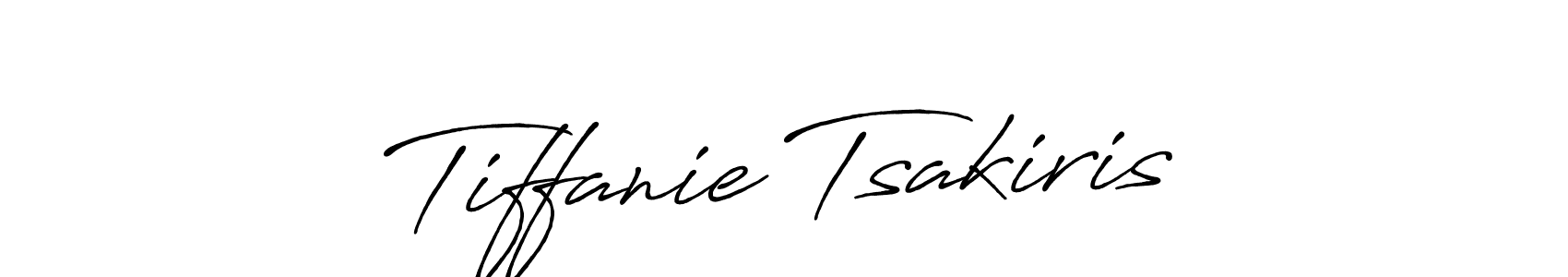 Make a beautiful signature design for name Tiffanie Tsakiris. With this signature (Antro_Vectra_Bolder) style, you can create a handwritten signature for free. Tiffanie Tsakiris signature style 7 images and pictures png
