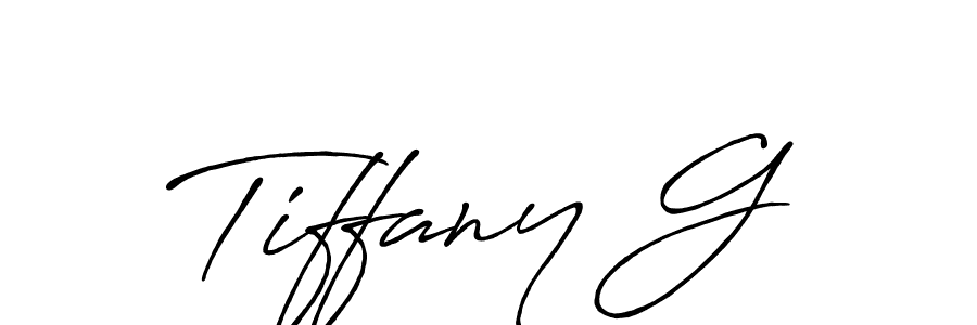 Antro_Vectra_Bolder is a professional signature style that is perfect for those who want to add a touch of class to their signature. It is also a great choice for those who want to make their signature more unique. Get Tiffany G name to fancy signature for free. Tiffany G signature style 7 images and pictures png