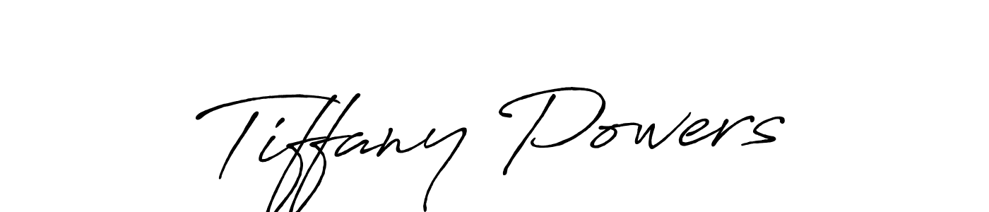 Make a beautiful signature design for name Tiffany Powers. With this signature (Antro_Vectra_Bolder) style, you can create a handwritten signature for free. Tiffany Powers signature style 7 images and pictures png